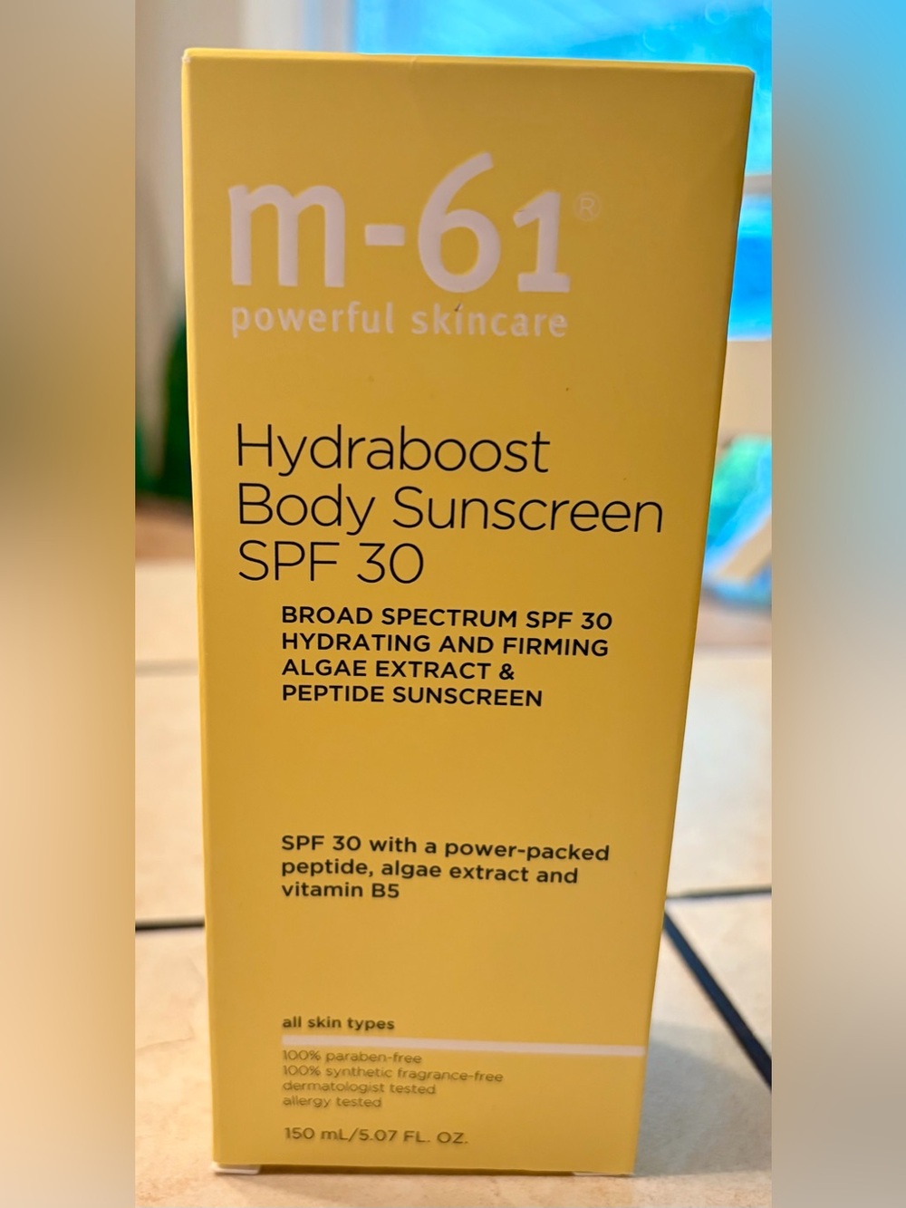 New, Sealed m-61 Hydraboost Body Sunscreen SPF 30 Hydrating & Firming Peptides